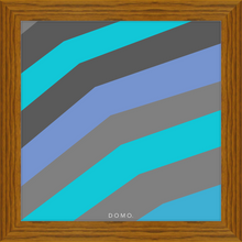 Load image into Gallery viewer, TEAL STRIPE (SEA COLLECTION) 12x12
