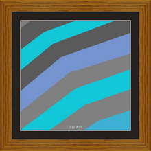 Load image into Gallery viewer, TEAL STRIPE (SEA COLLECTION) 12x12
