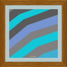 Load image into Gallery viewer, TEAL STRIPE (SEA COLLECTION) 12x12
