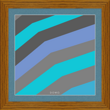 Load image into Gallery viewer, TEAL STRIPE (SEA COLLECTION) 12x12
