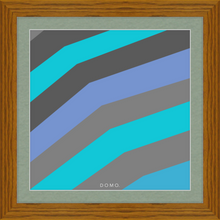 Load image into Gallery viewer, TEAL STRIPE (SEA COLLECTION) 12x12
