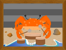 Load image into Gallery viewer, DRUMMER CRAB OCEAN (SEA COLLECTION) 22x16
