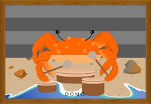 Load image into Gallery viewer, DRUMMER CRAB OCEAN (SEA COLLECTION) 36x24
