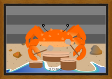 Load image into Gallery viewer, DRUMMER CRAB OCEAN (SEA COLLECTION) 36x24
