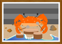 Load image into Gallery viewer, DRUMMER CRAB OCEAN (SEA COLLECTION) 36x24
