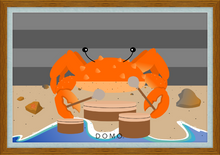 Load image into Gallery viewer, DRUMMER CRAB OCEAN (SEA COLLECTION) 36x24
