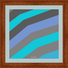 Load image into Gallery viewer, TEAL STRIPE (SEA COLLECTION) 12x12
