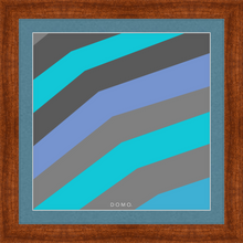 Load image into Gallery viewer, TEAL STRIPE (SEA COLLECTION) 12x12
