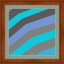 Load image into Gallery viewer, TEAL STRIPE (SEA COLLECTION) 12x12
