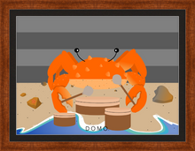 Load image into Gallery viewer, DRUMMER CRAB OCEAN (SEA COLLECTION) 22x16
