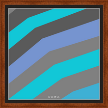 Load image into Gallery viewer, TEAL STRIPE (SEA COLLECTION) 24x24
