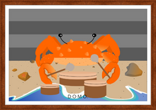 Load image into Gallery viewer, DRUMMER CRAB OCEAN (SEA COLLECTION) 36x24
