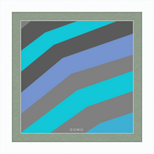 Load image into Gallery viewer, TEAL STRIPE (SEA COLLECTION) 12x12
