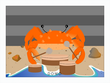 Load image into Gallery viewer, DRUMMER CRAB OCEAN (SEA COLLECTION) 22x16
