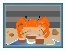 Load image into Gallery viewer, DRUMMER CRAB OCEAN (SEA COLLECTION) 22x16
