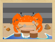 Load image into Gallery viewer, DRUMMER CRAB OCEAN (SEA COLLECTION) 22x16
