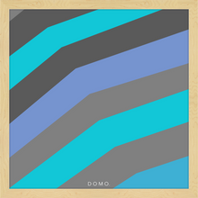 Load image into Gallery viewer, TEAL STRIPE (SEA COLLECTION) 24x24
