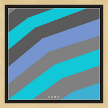 Load image into Gallery viewer, TEAL STRIPE (SEA COLLECTION) 24x24
