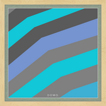 Load image into Gallery viewer, TEAL STRIPE (SEA COLLECTION) 24x24
