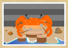 Load image into Gallery viewer, DRUMMER CRAB OCEAN (SEA COLLECTION) 36x24
