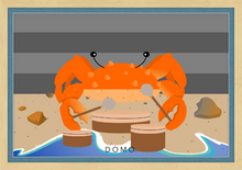 Load image into Gallery viewer, DRUMMER CRAB OCEAN (SEA COLLECTION) 36x24
