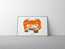 Load image into Gallery viewer, DRUMMER CRAB (SEA COLLECTION) 36x24 PRINT
