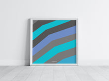 Load image into Gallery viewer, TEAL STRIPE (SEA COLLECTION) 12x12
